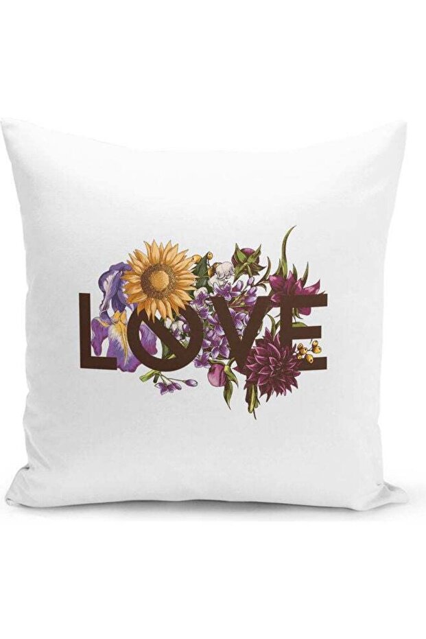 Love Decorative Throw Pillow White