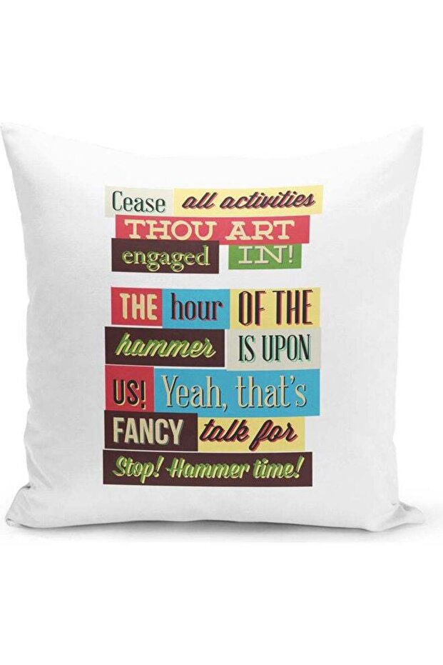 Hammer Time Decorative Throw Pillow White