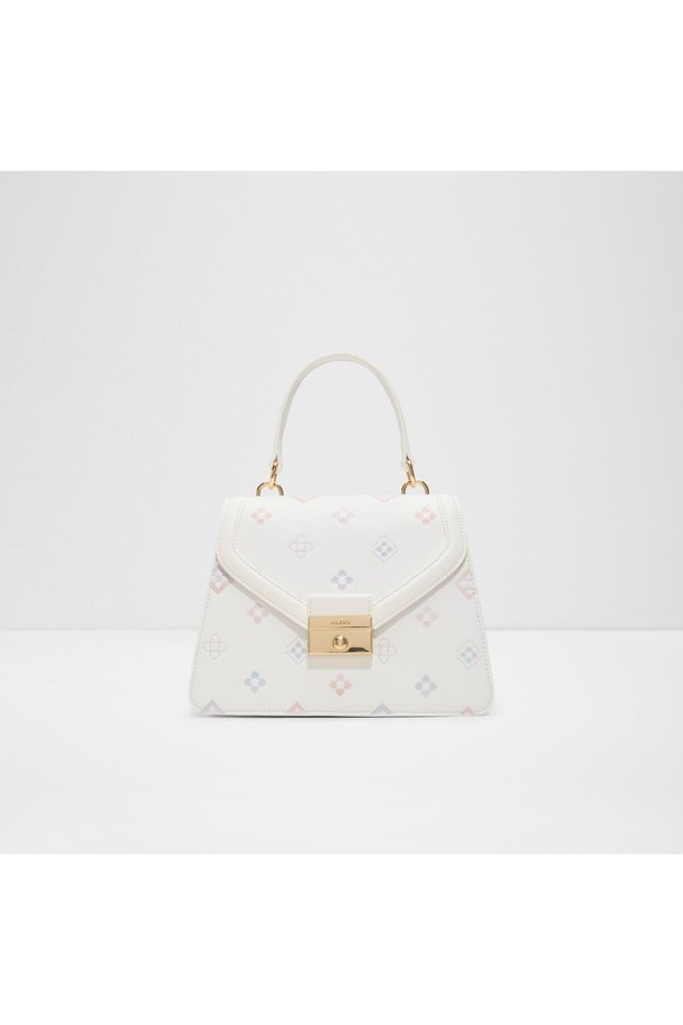 Mirreilea Ladies White Top Handle Bag