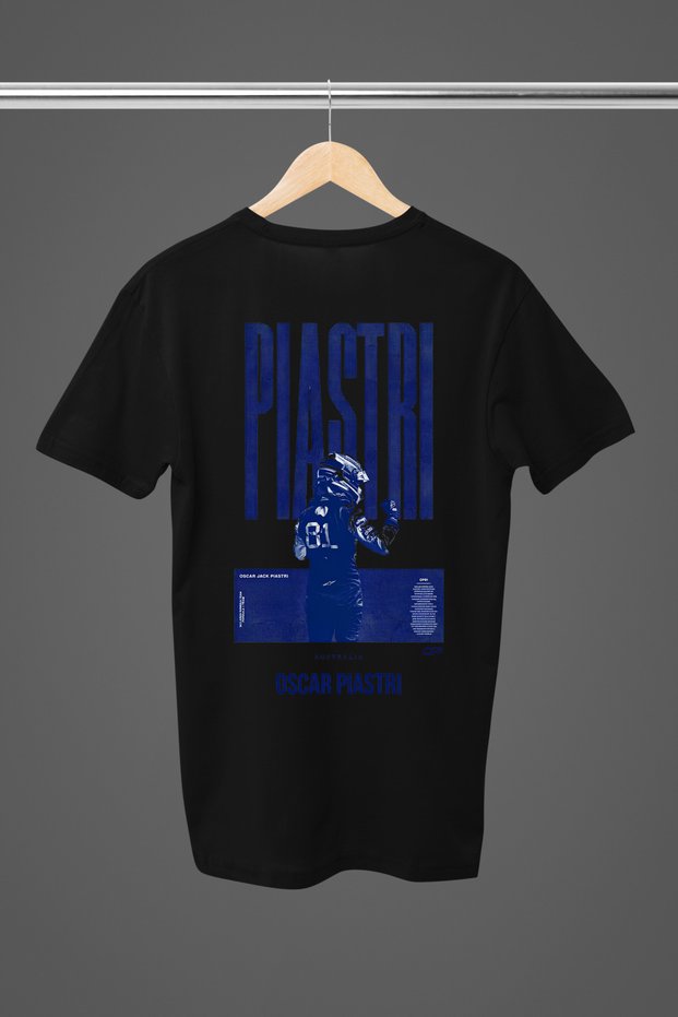 Oscar Piastri New Season Printed Cotton Short Sleeve Regular Fit F1 T-Shirt