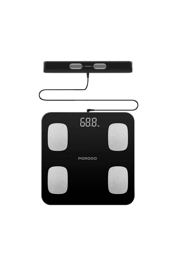 Lifestyle 8-Electrode Smart Body Analyzer Scale with Digital Display - Black