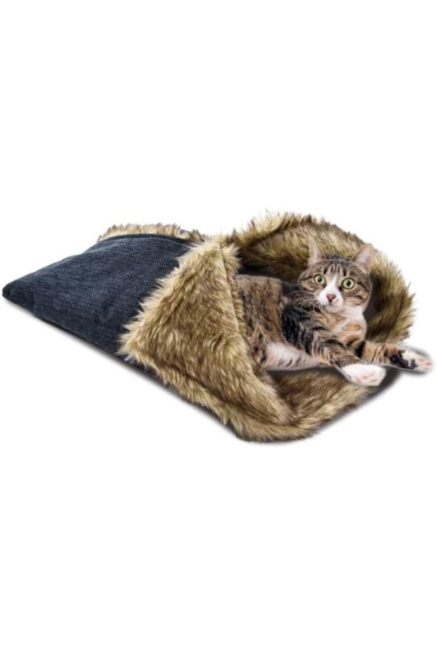 سرير القطط فيلين جو باللون الرمادي مقاس 46×29 سم