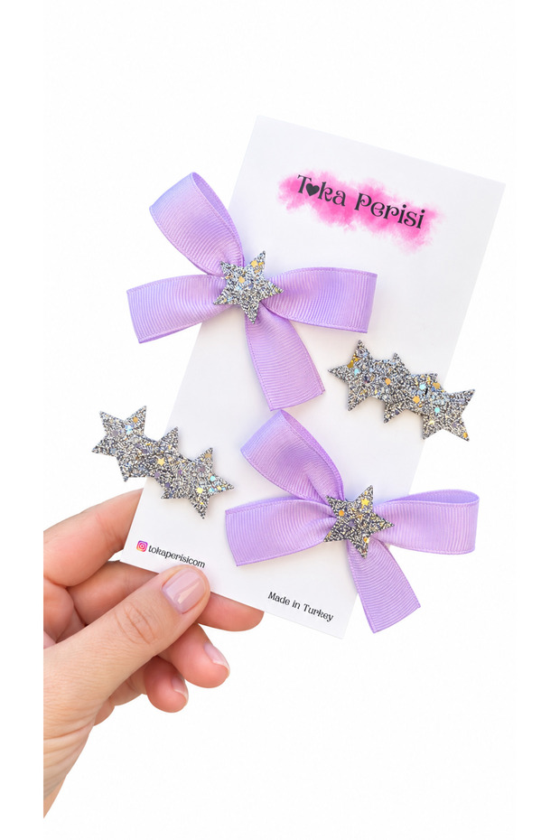 Star Lady Collection 4-Piece Ribbon Buckle Set (Metal Clip Buckle)