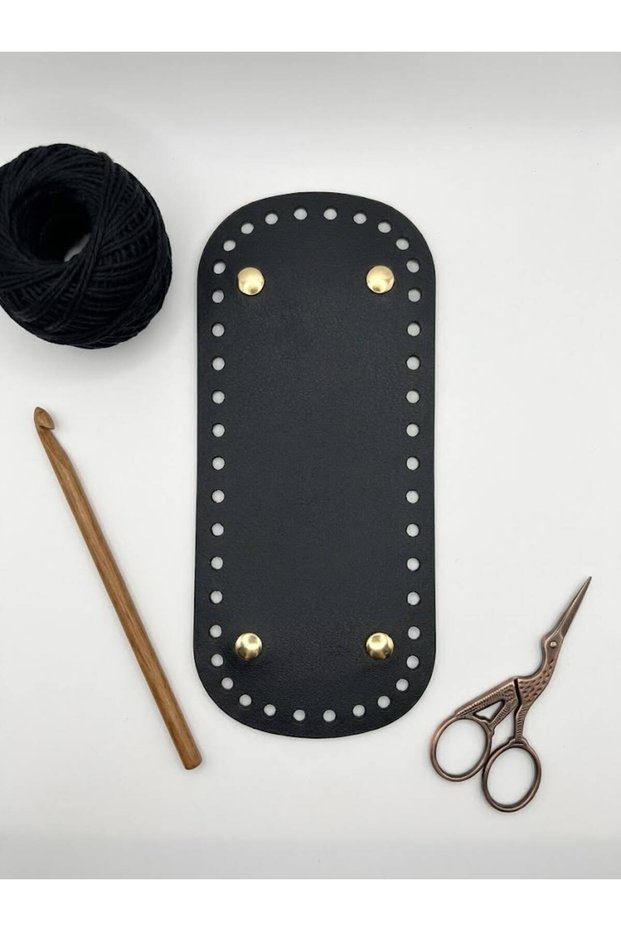 Rivetli Silicone Oval Bag Base Black 18X8