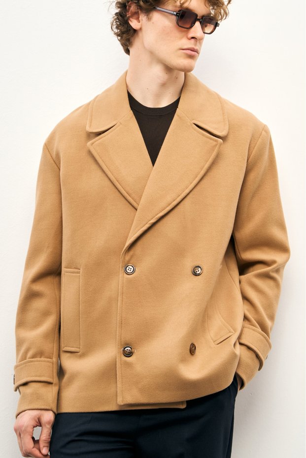 Men's Oversize Double-Breasted Coat