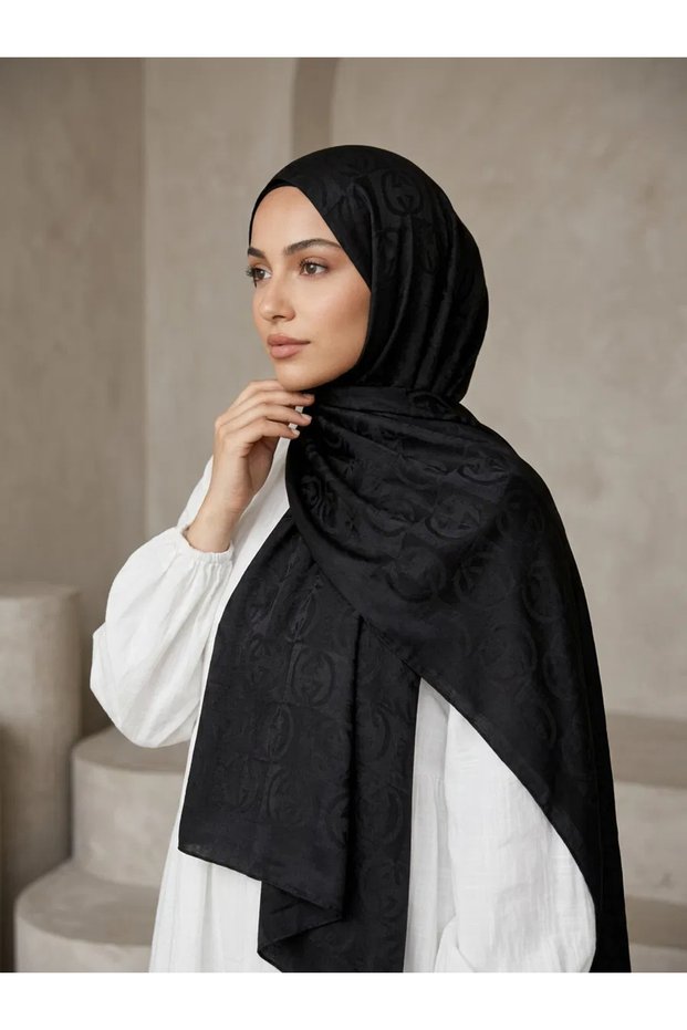 G Desen Cotton Jacquard Shawl Noya Series Black