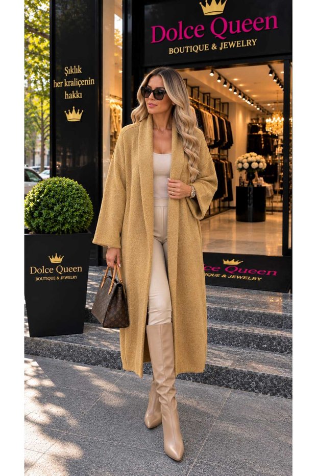 Women's Long Knitwear Cardigan with Pockets