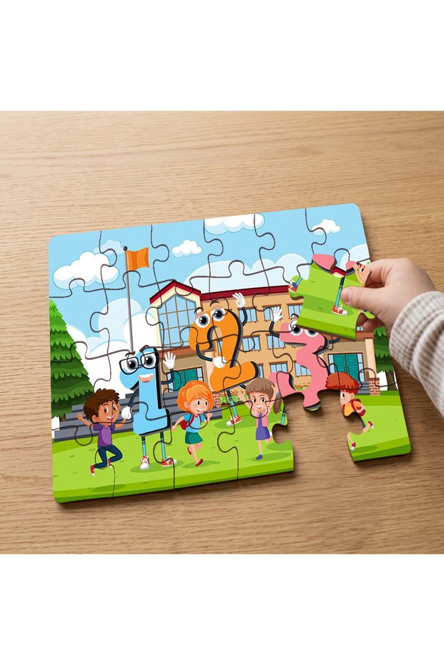 We Are Learning Numbers Designed 24 Piece Wooden Children's Puzzle Mpk0178