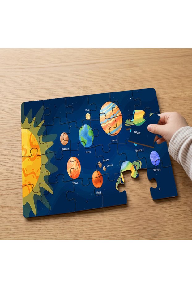 24 Piece Wooden Children's Puzzle with Solar System Design Mpk1077