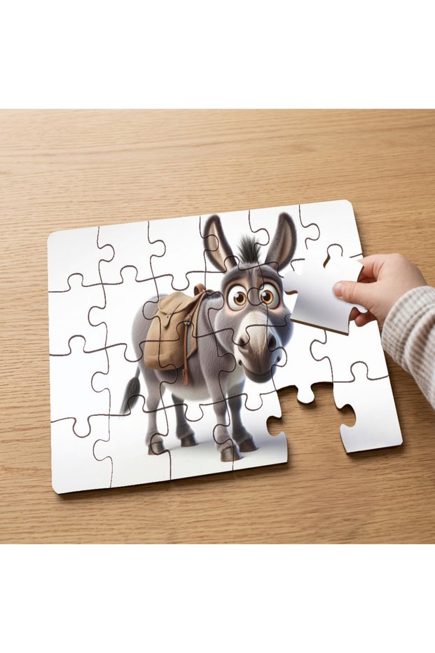 Cute Donkey - 24 Piece Wooden Children's Puzzle with Donkey Design Mpk0582