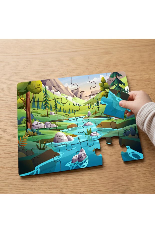 Nature Scenery - River Design 24 Piece Wooden Children's Puzzle Mpk0119