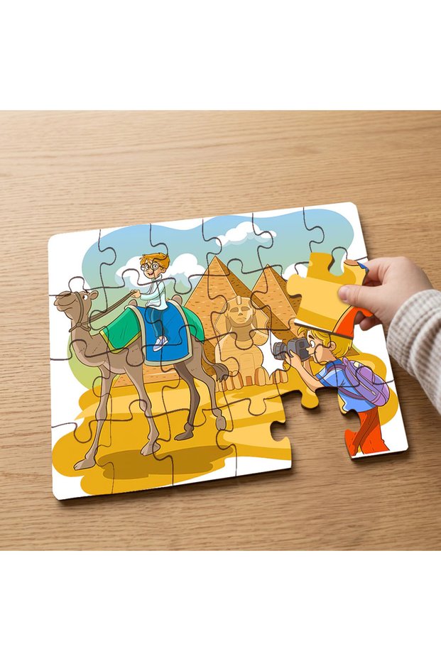 Memories in Pyramids Designed 24 Piece Wooden Children's Puzzle Mpk0123