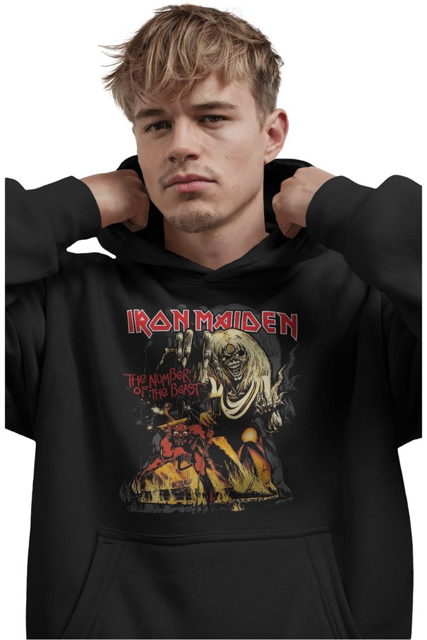 Iron Maiden Rock Metal Music Band Pre-Printed Unisex Oversize Premium Hoodie