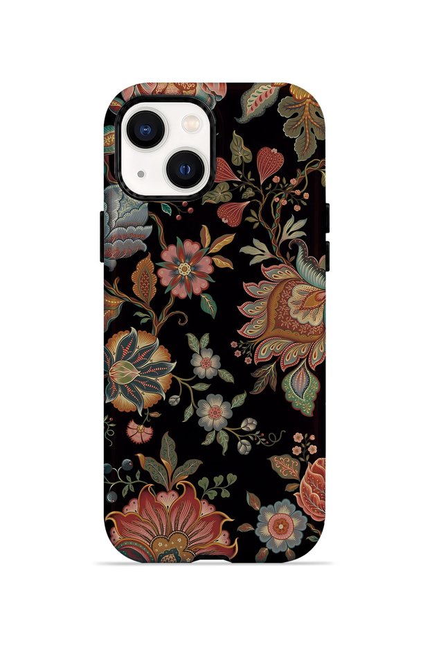 iPhone 14 Plus Vorian Double Layer Dark Baroque Flower Case