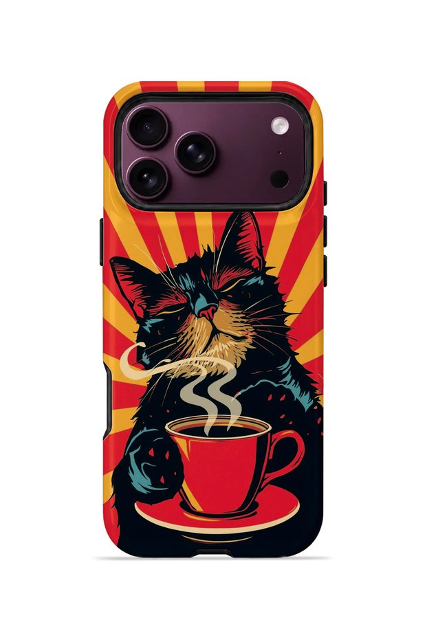 iPhone 18 Pro Max Vorian Magsafe Double Layer Coffee Break Cat Case