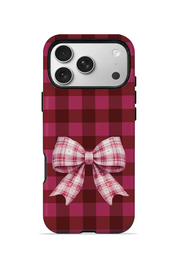 iPhone 17 Pro Max Vorian Magsafe Dual Layer Cherry Gingham Bow Case