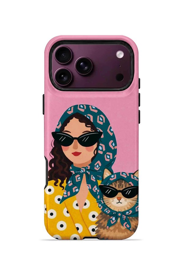 iPhone 18 Pro Max Vorian Magsafe Double Layer Bohemian Cat Case