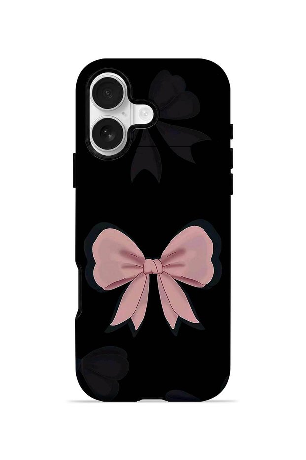 iPhone 16 Plus Vorian Magsafe Double Layer Midnight Pink Bow Case