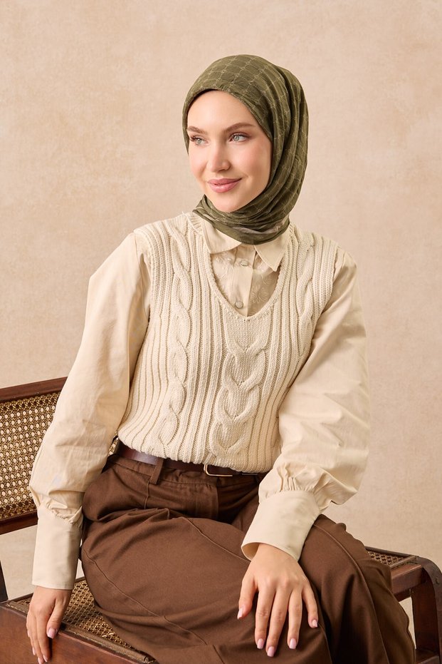 وشاح سيلك هوم أوليندا باللون الأخضر
