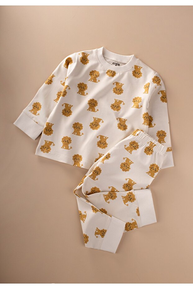 Pajama Set 1-7 Years Ecru