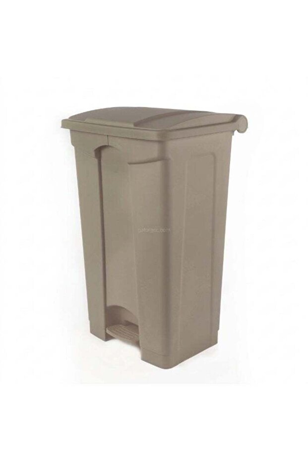Plastic Pedal Waste Bin Trash Can with Lid for Kitchen 87L Beige
