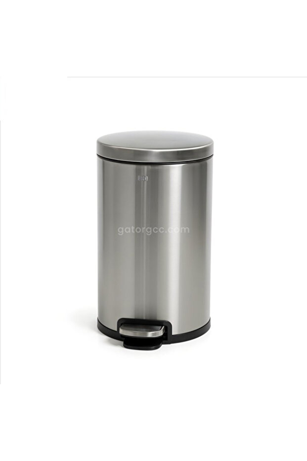 Heavy Duty Fingerprint Proof Stainless Steel Pedal Bin | Trash Can with Lid | 12 Liter, Silver