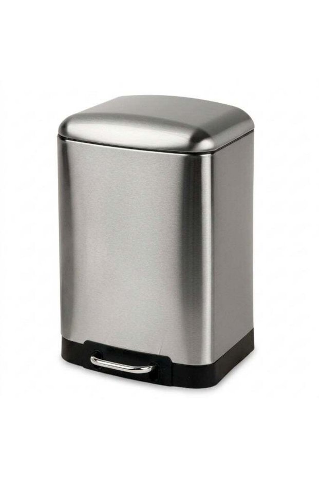 Fingerprint Proof Powder Coated Steel Pedal Bin with Soft Close Lid Dustbin for Kitchen 30L Silver