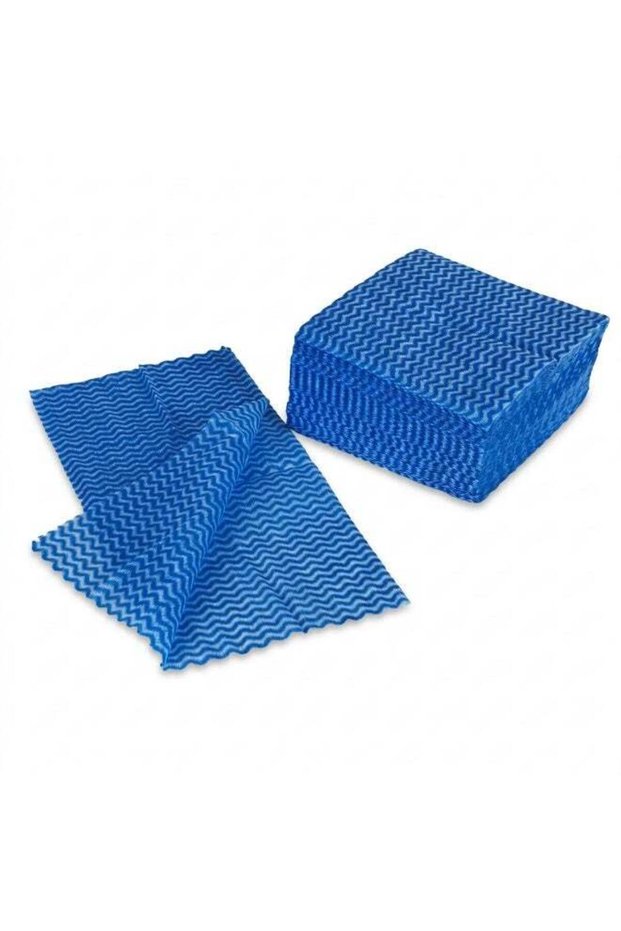 Disposable J-Cloth 50 Sheets Wiping Towel for Kitchen 33x33cm Blue