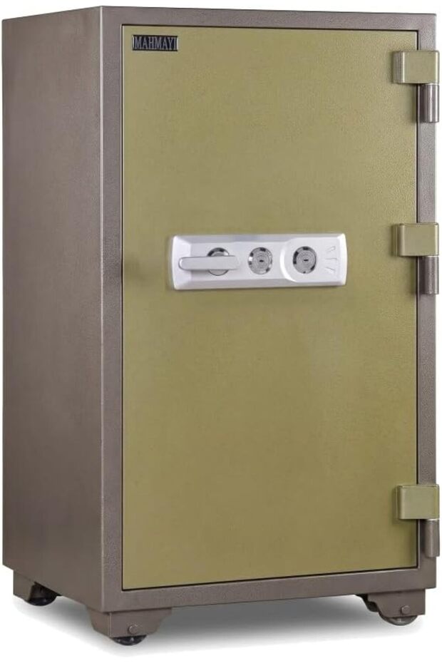 Fire Safe BS-K1200 Heavy Duty Security Safe Locker with Key Lock, Fire Resistant Safe for Home, Office, Bank, Business and Commercial Use - Grey