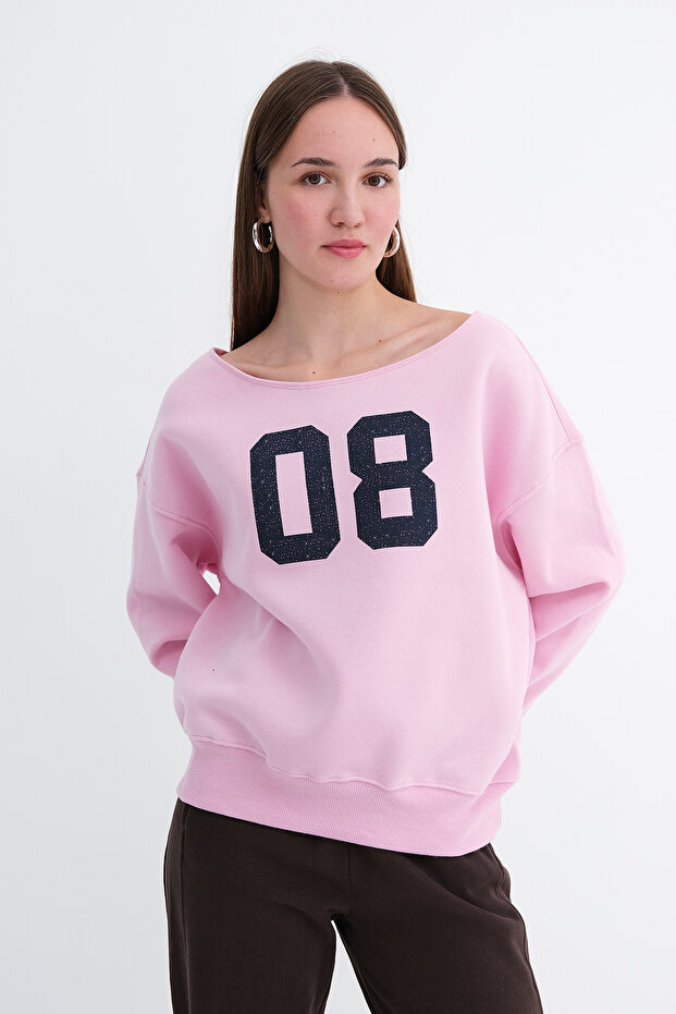 Kayık Collar Hooded Sweatshirt S2006