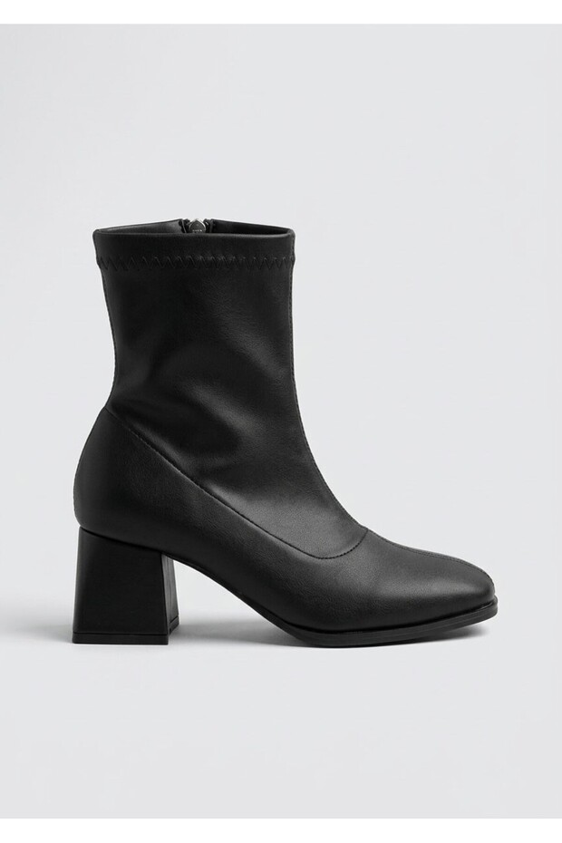 26Bk119-101 Stretch Boots for Women with 6cm Thick Heels