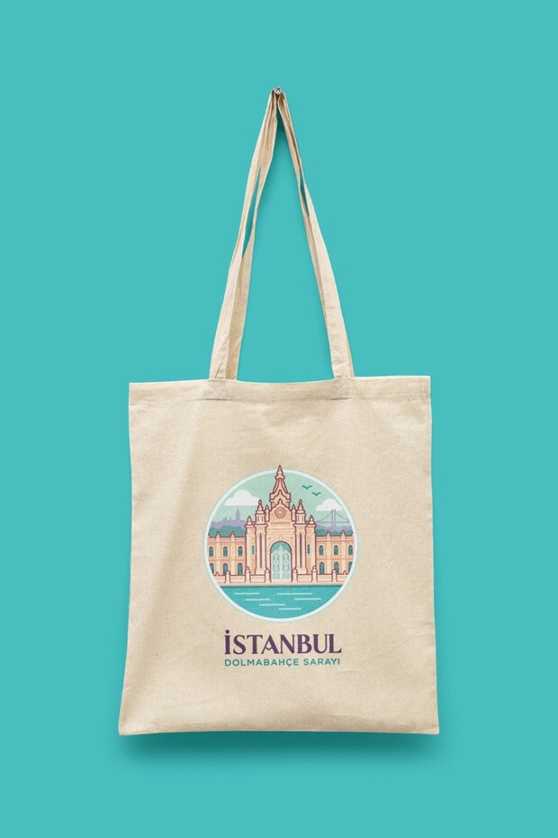 Dolmabahçe Sarayı - Istanbul Turkey Series Tote Bag Printed Cloth Bag