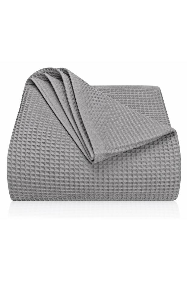 100% Cotton 180X220 cm Waffle Patterned, Pique Bed & Sofa Cover