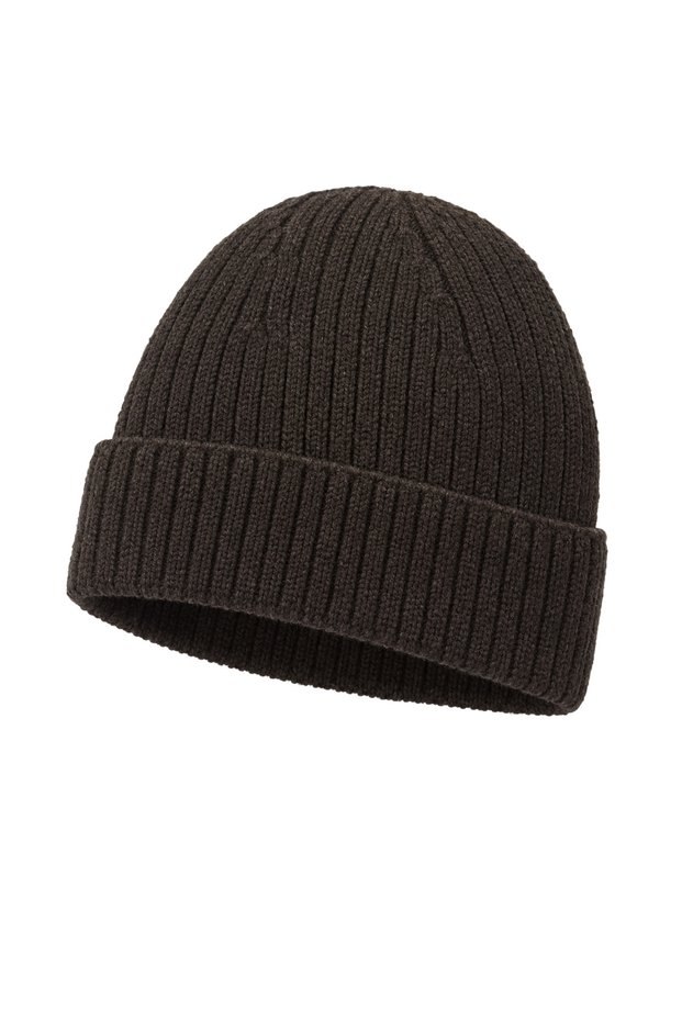 Brown Standard Size Soft Textured Warm Folded Fisherman's Beanie