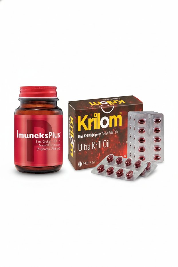 Imunex Plus 30 Capsules and Qh Krill Oil and Ubiquinol 30 Capsules Set of 2