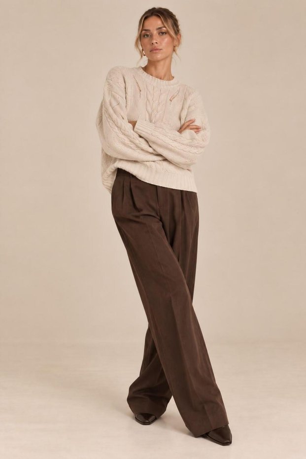 Openwork Detailed Hair Knit Sweater