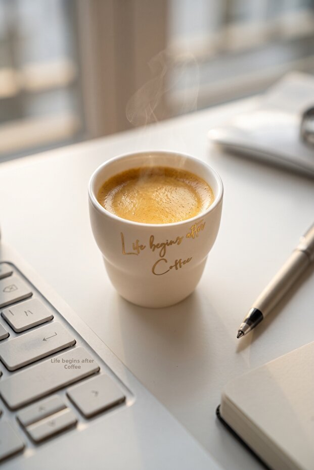 Cozy Porcelain Espresso Cup White - 90 ml