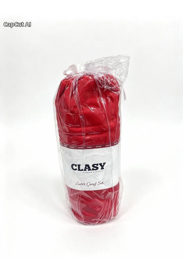 100% Cotton Ranforce Fabric King Size Elastic Bed Sheet Set 180X200 Cm+30 cm Red