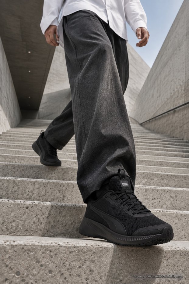 Fy-8872 Black Men's Casual Sneaker Daily Comfortable Sports Shoes