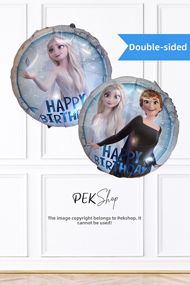 Frozen Concept Elsa & Anna Double-Sided Round Foil Balloon