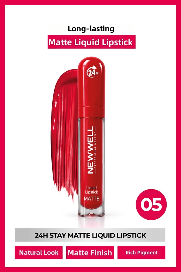 24H Stay Matte Liquid Lipstick Permanent Matte Liquid Lipstick 05 5.5 ml