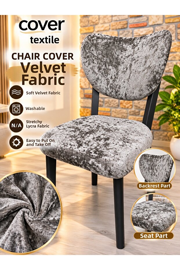 Elma Chair Cover Chaır Cover with Chickpea Pattern