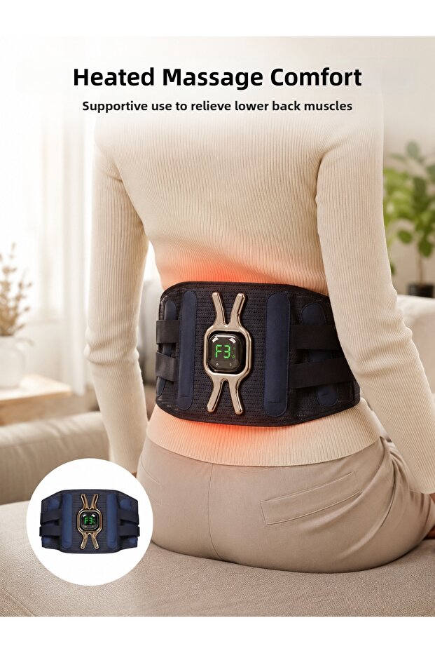 Heated Waist and Leg Massage Belt with Body Support -