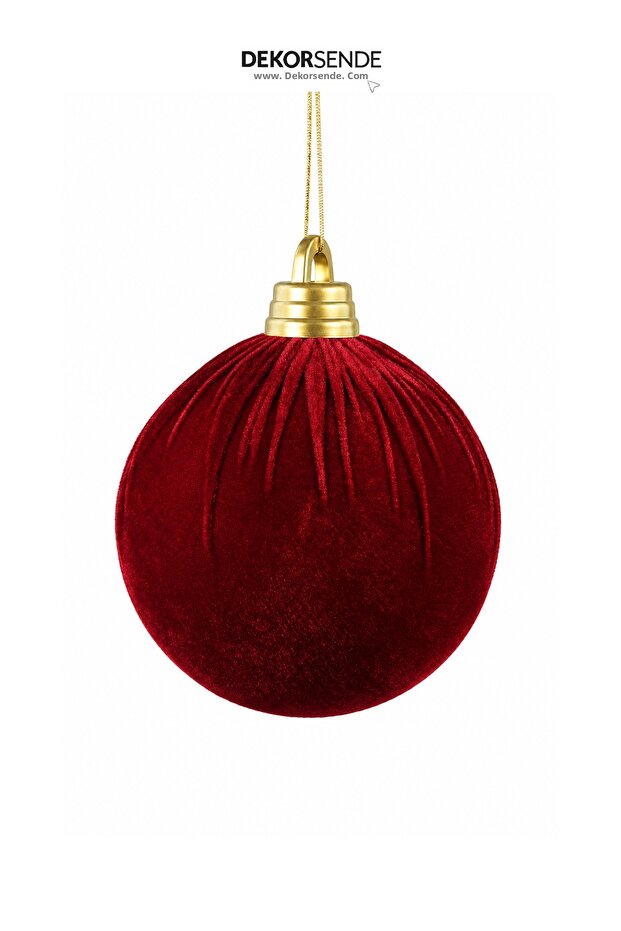 Christmas Tree Ball Velvet Burgundy Ball 20 cm