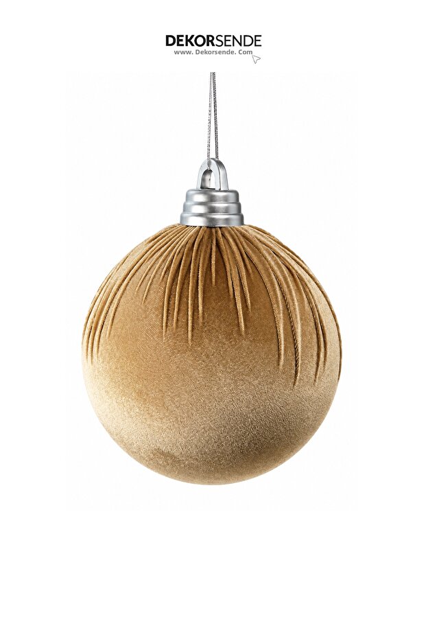 Christmas Tree Ball Velvet Champagne Ball 20 cm