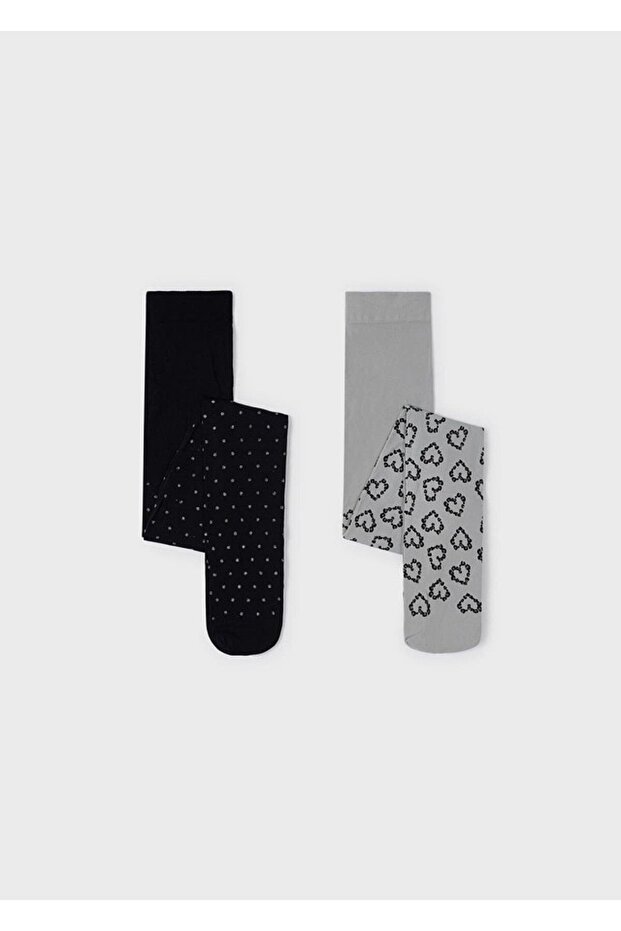 2-10 Years Girl's 2-Piece Pantyhose Set Black
