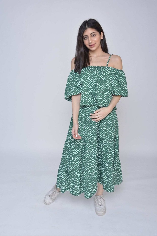 Off-Shoulder Polka Dot Top