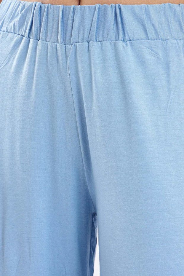 Soft Solid Wide-Leg Pants