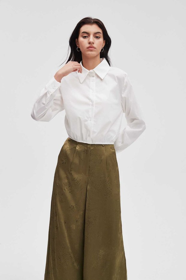 Solid Long-Sleeve Top