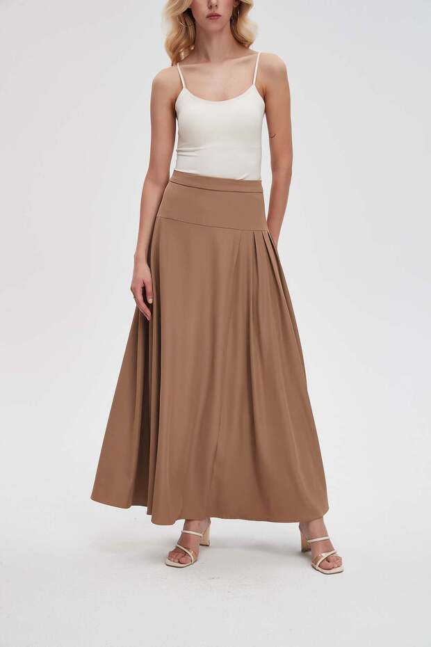 Solid Printed Long Skirt
